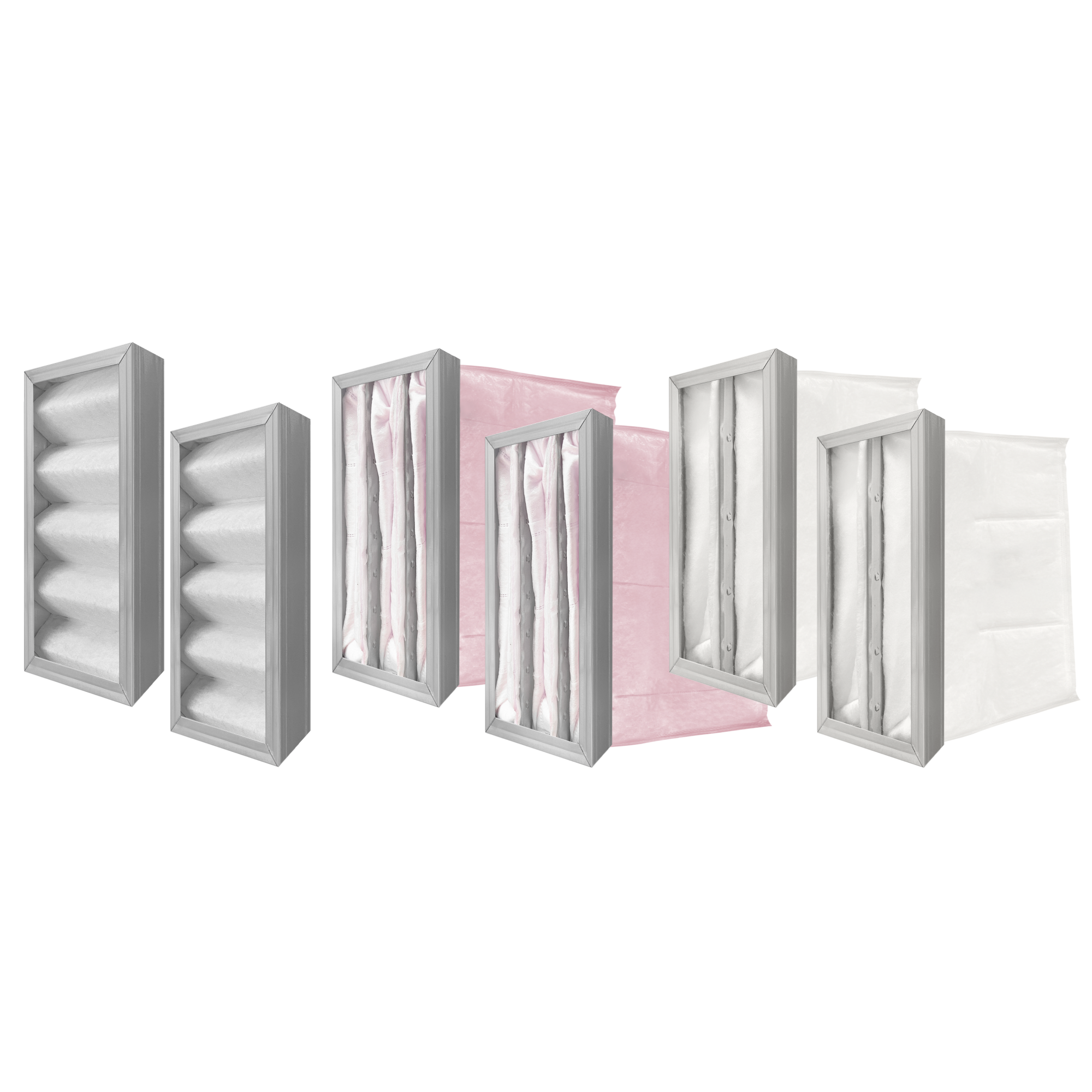 Комплект из 6-ти фильтров для очистки приточного и вытяжного воздуха в Zenit Heco / Zenit Cool Heco V 900. 2 фильтра грубой очистки G4 и 2 фильтра тонкой очистки F7 устанавливаются на приток воздуха, 2 фильтра тонкой очистки F5 размещается на вытяжку.
